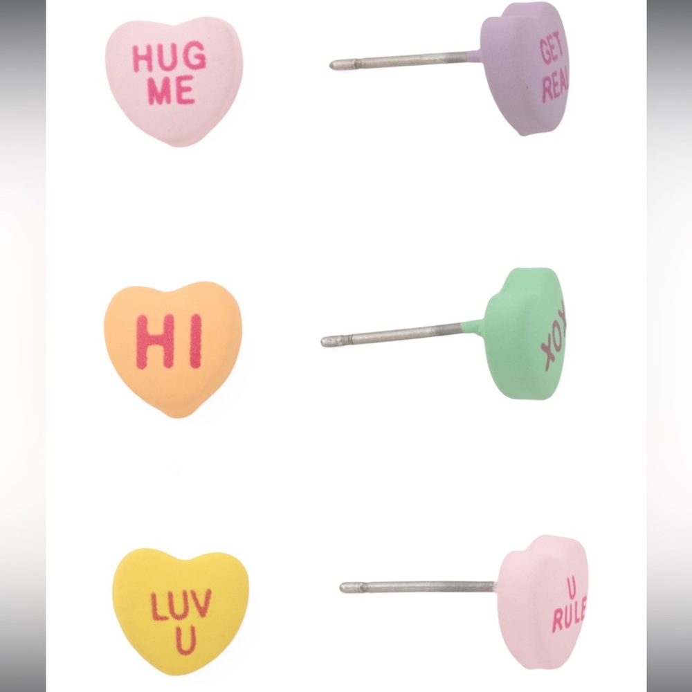 Betsey Johnson Sweet Heart Tart Earrings Set